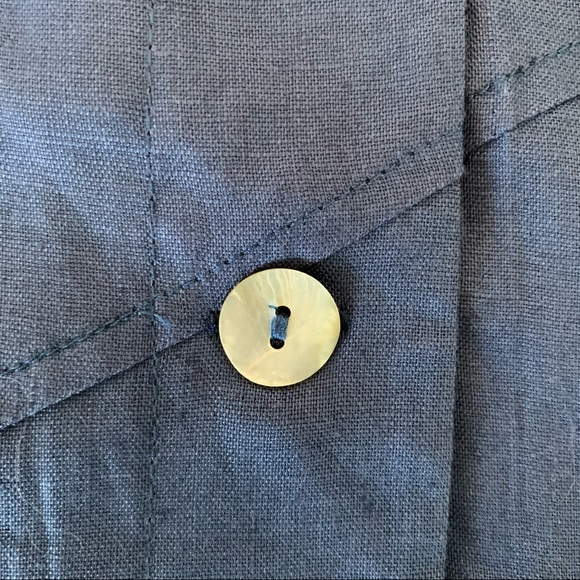 Ulla Popken Dusty Blue Linen Relaxed Fit Shirt 20/22 - Picture 13 of 16